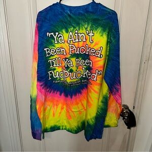 Fudpuckers long sleeve tie dye shirt